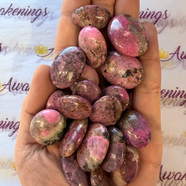 Pink Cobaltoan (Cobaltian Cobalto Salrose Cobaltocalcite) Calcite - Palms Pillow Pocket Stone Small