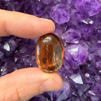 Zambian Citrine (AAA Grade) Palm Pillow Pocket Stones - Small