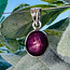 Star Ruby Pendants - Oval Bezel Set - Sterling Silver
