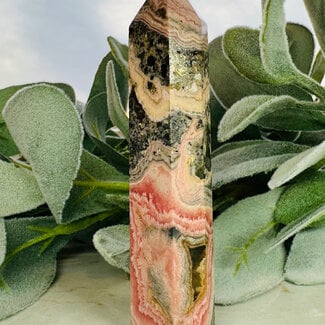 Rhodochrosite Tower Point Generator - Extra Large XL (4")