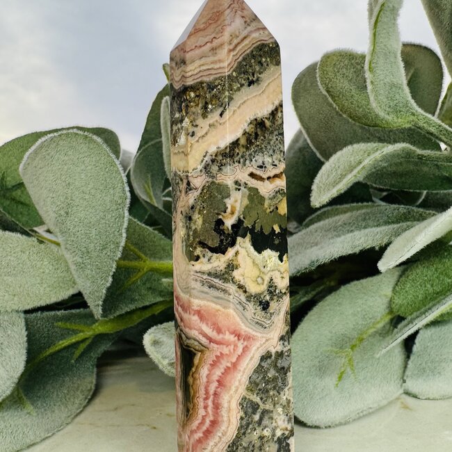 Rhodochrosite Tower Point Generator - Extra Large XL (4")