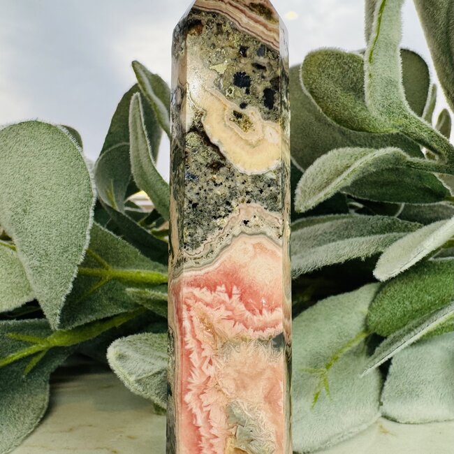 Rhodochrosite Tower Point Generator - Extra Large XL (4")