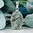 Black Tourmaline in Clear Quartz (Tourmalated Tourmalinated Rutilated Quartz) Pendants - Oval Bezel Set - Sterling Silver