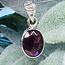 Rhodolite Garnet Pendants - Oval Faceted Bezel Set - Sterling Silver