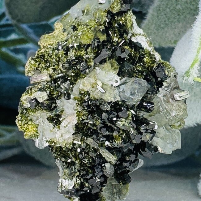 Forest Fairy Epidote Pendants - Raw Rough Natural Claw Prong Set - Sterling Silver