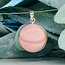 Australian Pink Opal Pendants - Round Circle Bezel Set - Sterling Silver
