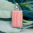 Australian Pink Opal Pendants - Rectangle Bezel Set - Sterling Silver