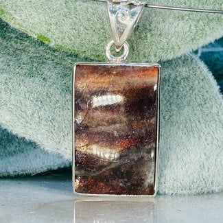Purple Haze Sunstone Pendants - Rectangle Bezel Set - Sterling Silver