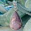 Unicorn Purple Lavender Jade Pendants - #1 Teardrop Pear Bezel Set - Sterling Silver