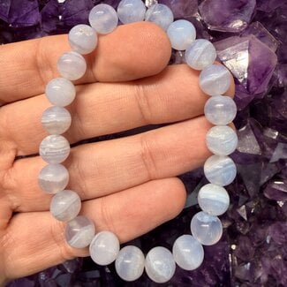 Blue Chalcedony (AAA Grade) Bracelets - 8mm