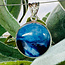 Afghanite (Afghan Lapis) Pendants - Round Circle Bezel Set - Sterling Silver