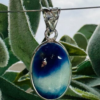 Afghanite (Afghan Lapis) Pendants - Oval Bezel Set - Sterling Silver