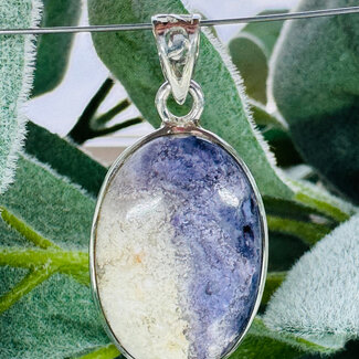 Purple (Morado Opal Royale Violet Flame) Opal Pendants - Oval Bezel Set - Sterling Silver