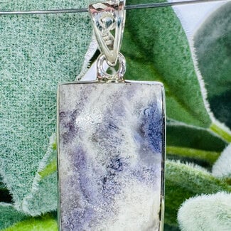 Purple (Morado Opal Royale Violet Flame) Opal Pendants - Rectangle Bezel Set - Sterling Silver