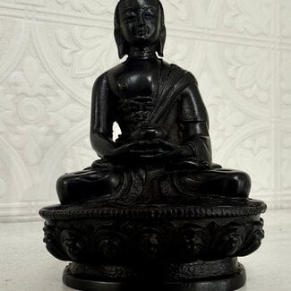 Buddha Meditating Statue - Black 4.5"