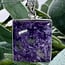 Charoite Pendants - Square Bezel Set - Sterling Silver
