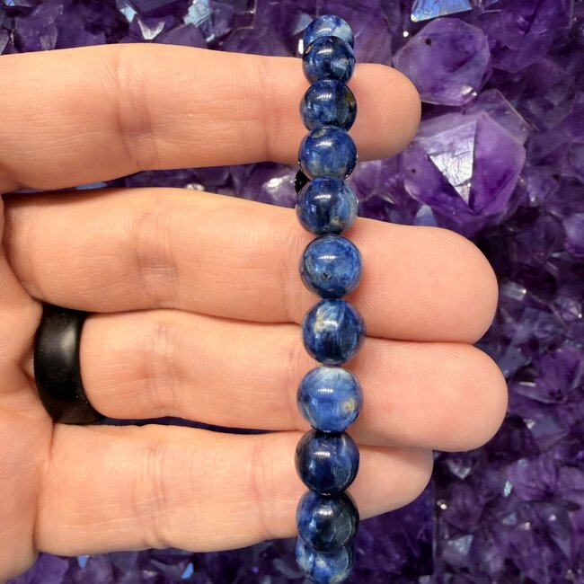 Deep Blue Richterite (Blue Sugilite) Bracelets - 8mm
