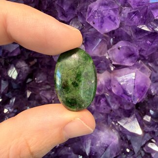 Tsavorite Green (Grossular) Garnet Palm Pillow Pocket Stones - Small