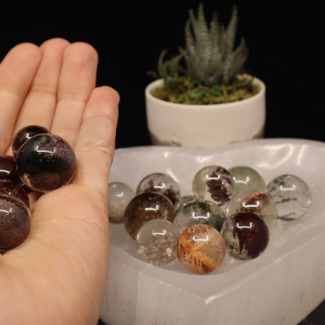 Garden (Landscape Ghost Phantom) Lodolite Quartz Sphere Orb (AAA Grade) 15 - 20mm