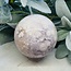Pink Amethyst & Flower (Cherry Blossom) Agate Sphere Orb Globe - 70-75mm Druzy Druzies
