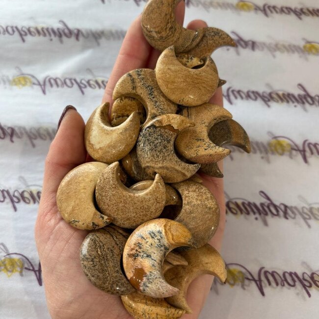 Picture Jasper Crescent Moon - Medium