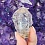 Pakimer Diamond Enhydro Elestial (Skeletal Window Jacare Alligator) Clear Crystal Quartz - Large - Rough Raw Natural