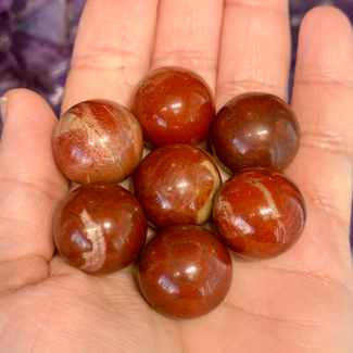 Red Jasper Sphere Orb - (15-20mm)