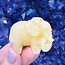 Orange Calcite Elephants - 2" Animal Carving Figurine