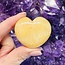 Yellow Calcite Puffy Hearts - Medium 1.5"