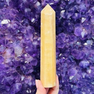 Orange Calcite Tower Point Generator - Large (4 - 5")
