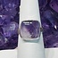 Chevron (Dream) Amethyst Ring - Size 7 Square - Sterling Silver