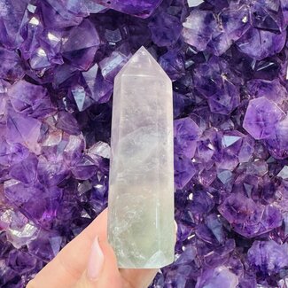 Lavender Rainbow Fluorite Tower Point - Medium (2-3")