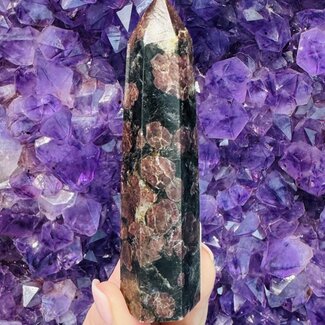 Garnet in Arfvedsonite (Fireworks Stone) Tower Point Generator - Medium (2-4")