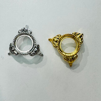 Silver (Plated) Sphere Orb Stands - Vintage Small Ball Holder