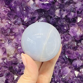 Blue Chalcedony Sphere Orb - 45mm