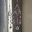 Prism Suncatcher Sun Catcher (Amethyst-Small) Crescent Moon-Window Mirror Crystal-Faceted Prism, Moon & Stars Gold