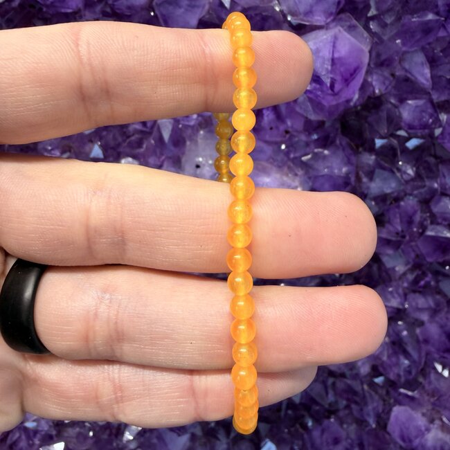 Orange Calcite Bracelets - 4mm