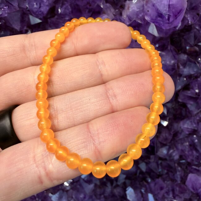 Orange Calcite Bracelets - 4mm