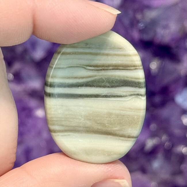 Infinite Serpentine Worry (Thumb Fidget Relaxation Pocket) Stones - Small Oval