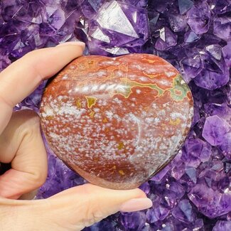 Ocean (Sea Sediment) Jasper Hearts - Large (3")