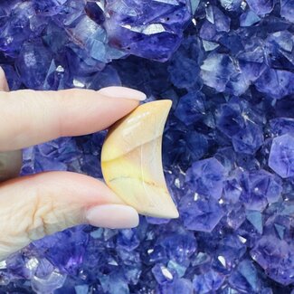 Mookaite Jasper Crescent Moon - Medium