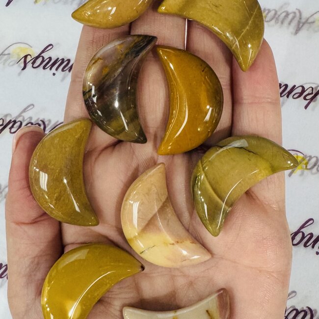 Mookaite Jasper Crescent Moon - Medium