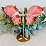 Carnelian Angel Butterfly Wings on Gold Stand Pin - Large 7"x7"