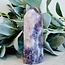 Flower Agate (Cherry Blossom) & Pink Amethyst Tower Point Generator - Large (4-5")
