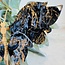 Pietersite (Tempest Stone) Butterfly Angel Wings on Gold Pin Stand - 7"x7" Specimen