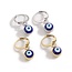 Blue Evil Eye Earrings - Dangle Round Clasp Gold Plated