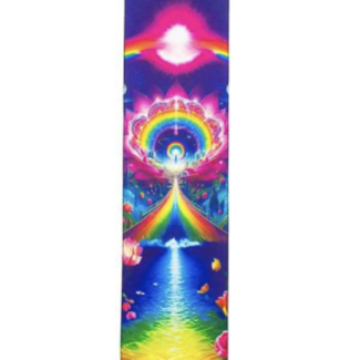 Tapestry Banner Wall Hanging Decor - Rainbow Chakra Lotus & Universe- Large 50in x 12.5in Home Decor
