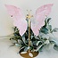 Pink Opal Butterfly Angel Wings on Gold Pin Stand - 12"x11" Large Specimen