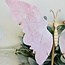 Pink Opal Butterfly Angel Wings on Gold Pin Stand - 12"x11" Large Specimen