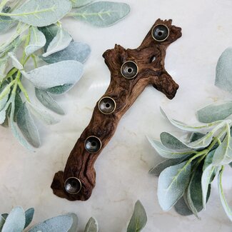 5 Sphere Orb Globe Driftwood Holders Stands